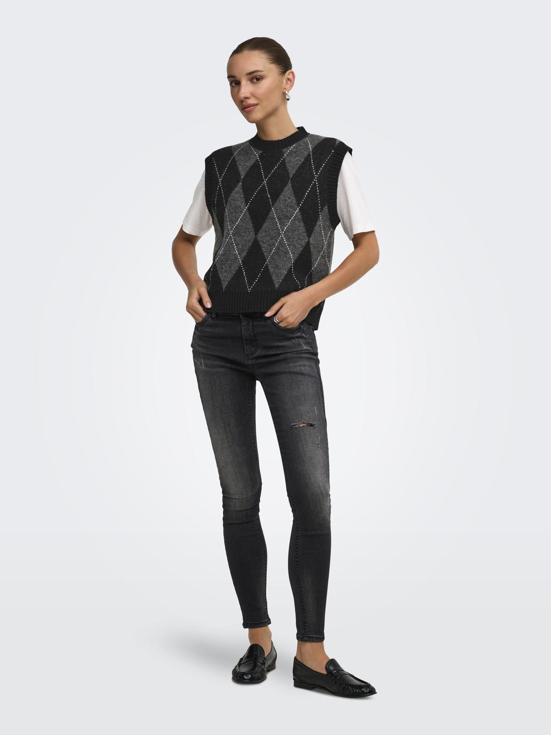 ONLRHOMBUS ARGYLE VEST KNT NOOS - 6