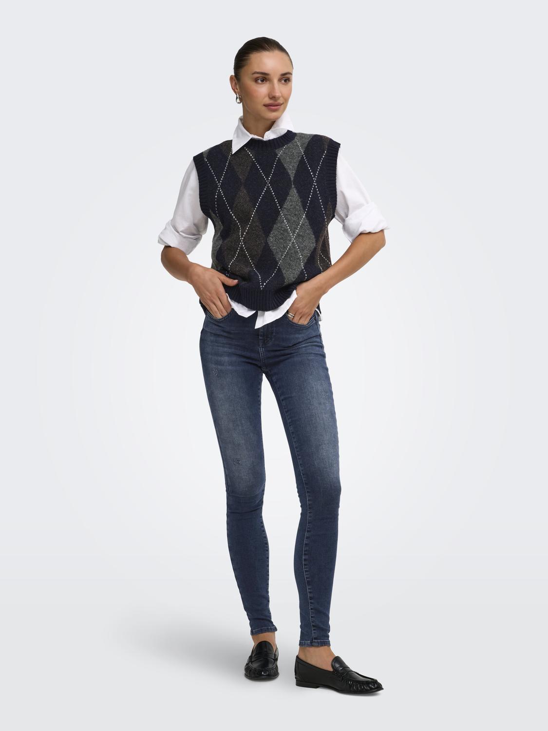 ONLRHOMBUS ARGYLE VEST KNT NOOS - 6