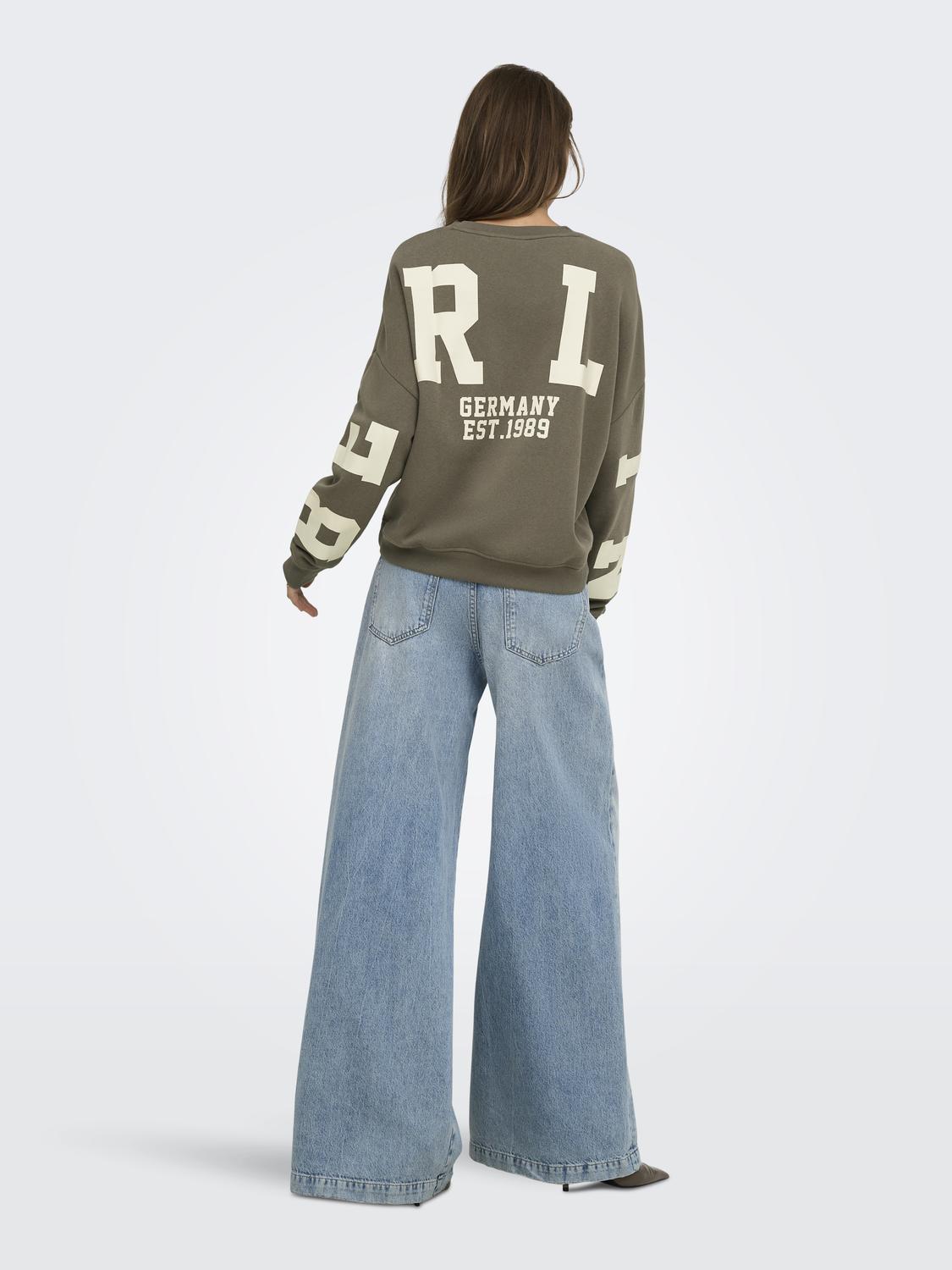 ONLSWEAT Loose Fit O-hals genser for fritidsklær - 2