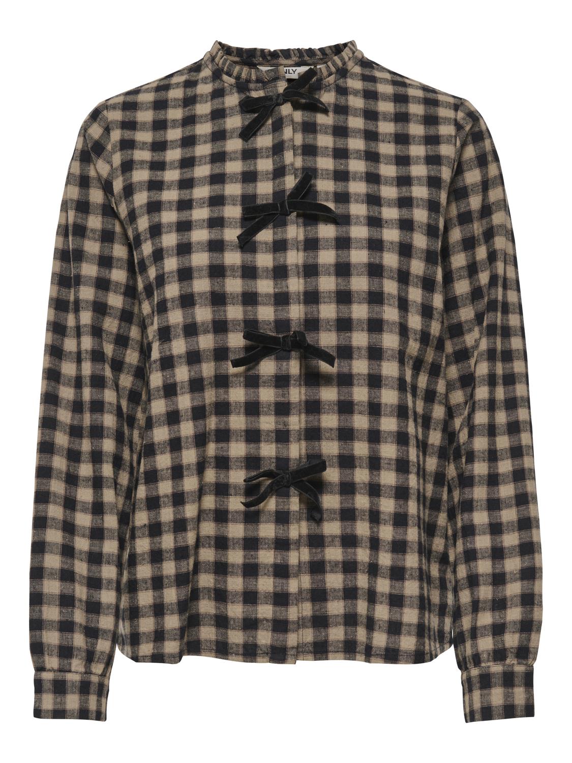 ONLFRIDA CHECK BOW DETAIL SHIRT WVN EX