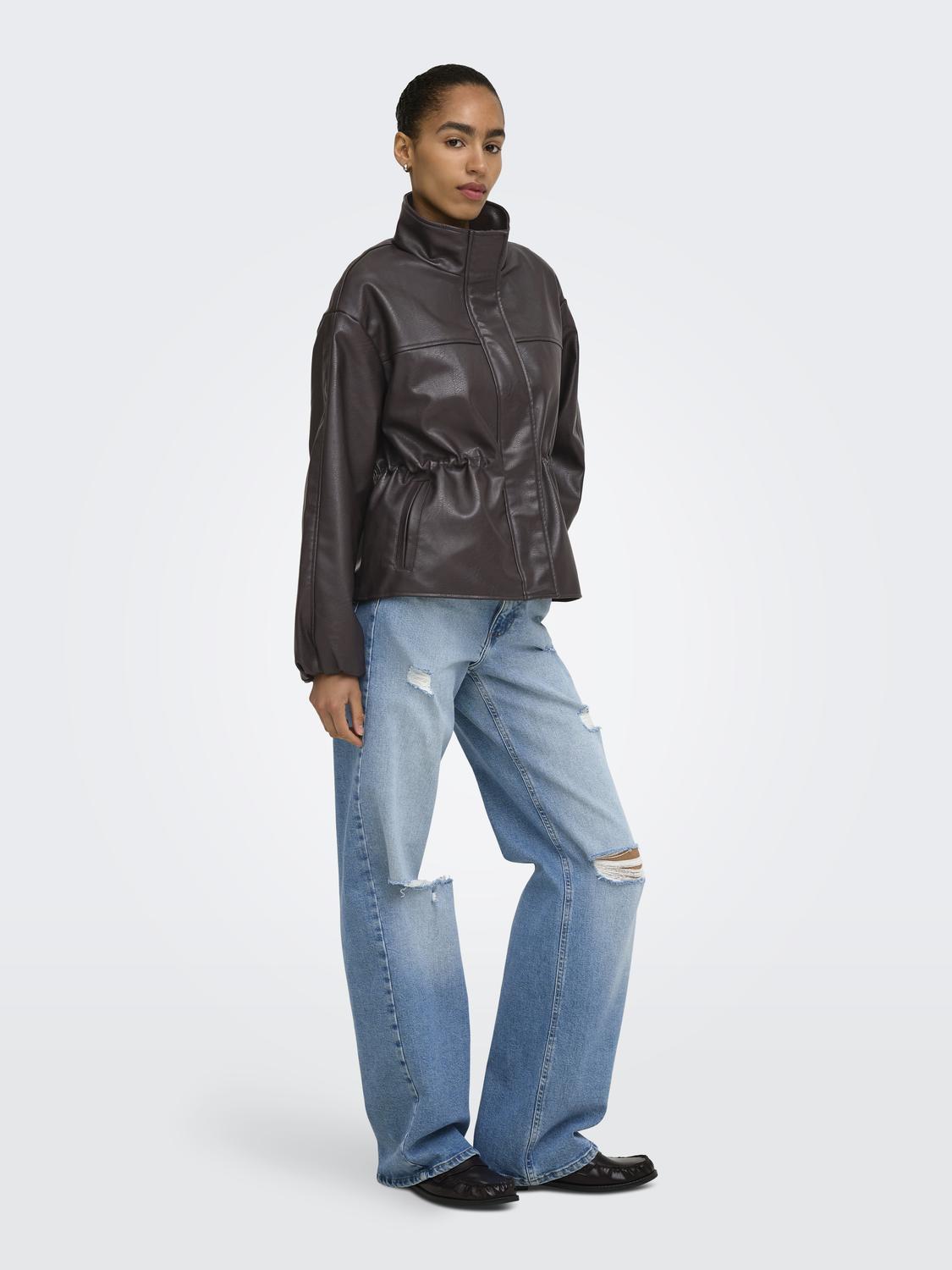 ONLROXY STRING FAUX LEATHER JACKET OTW - 6
