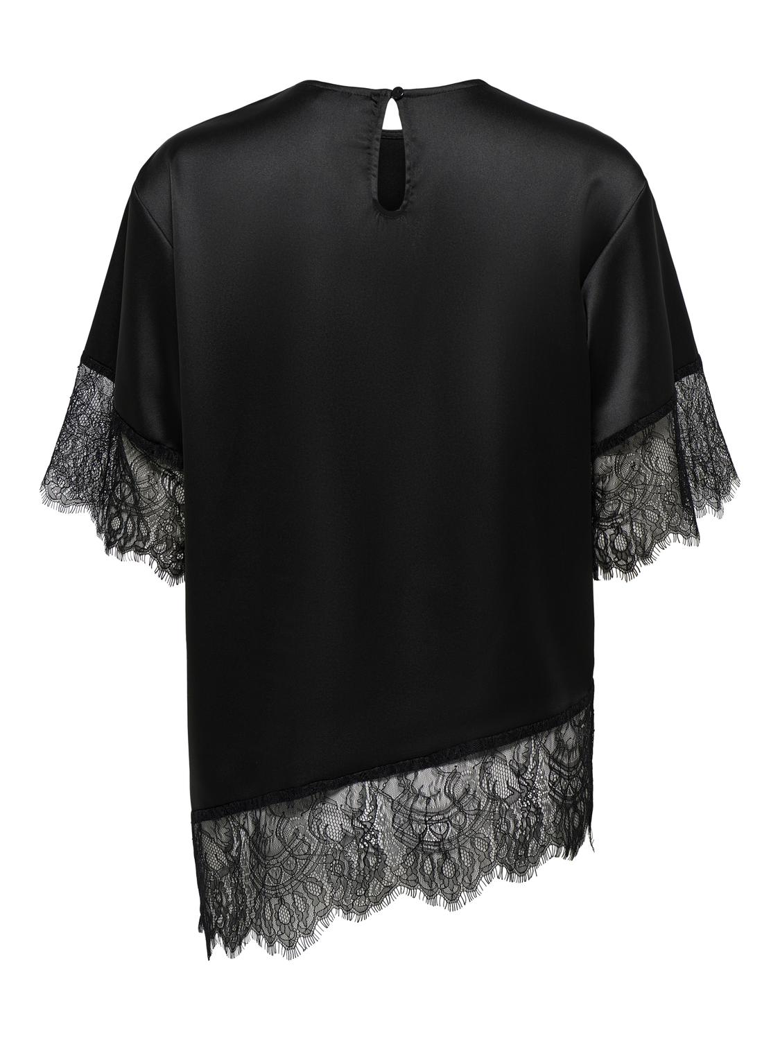 ONLINDONA 2/4 SATIN LACE TOP WVN - 7