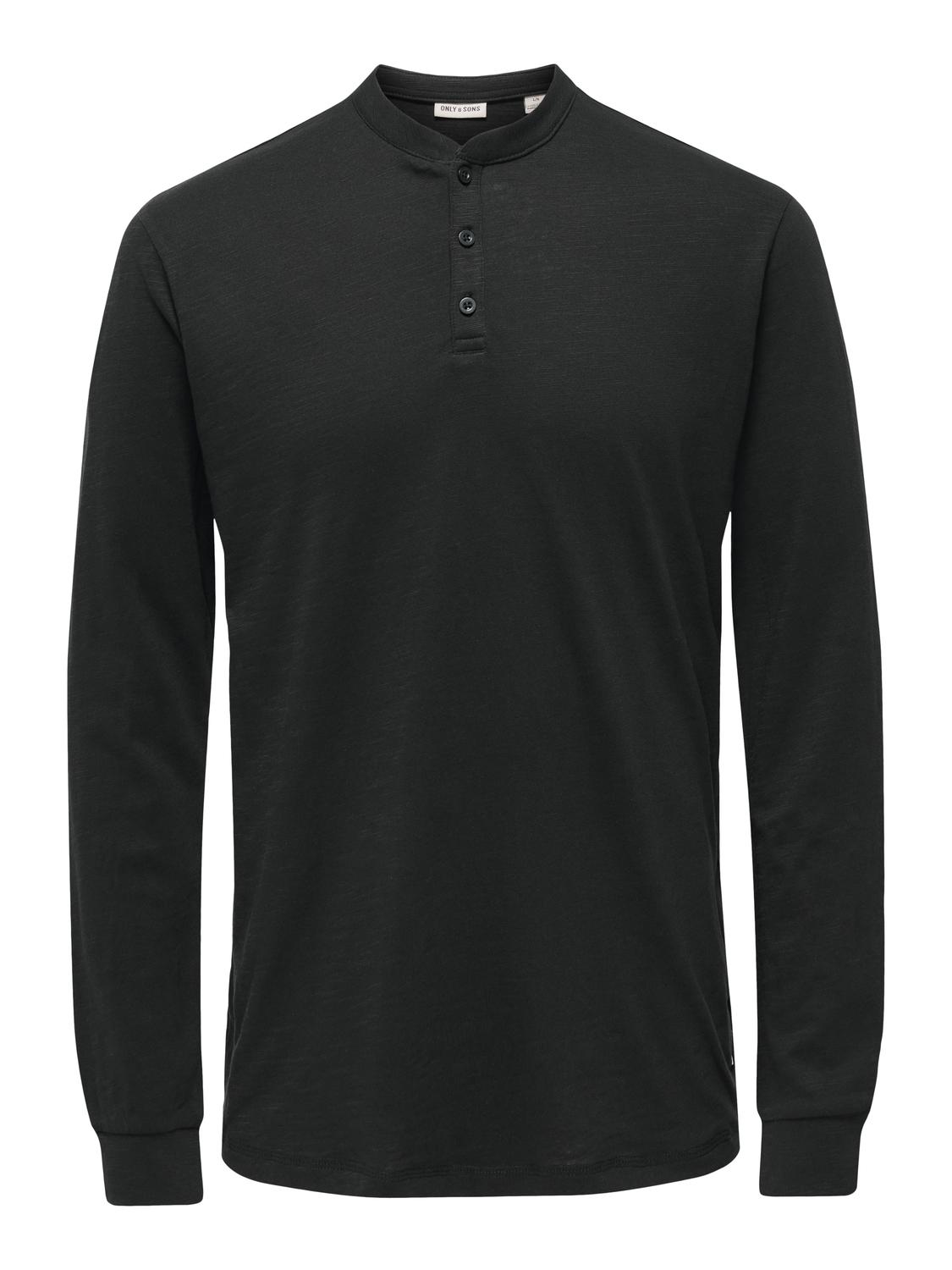 ONSBENNE HENLEY REG LS TEE VD - 3