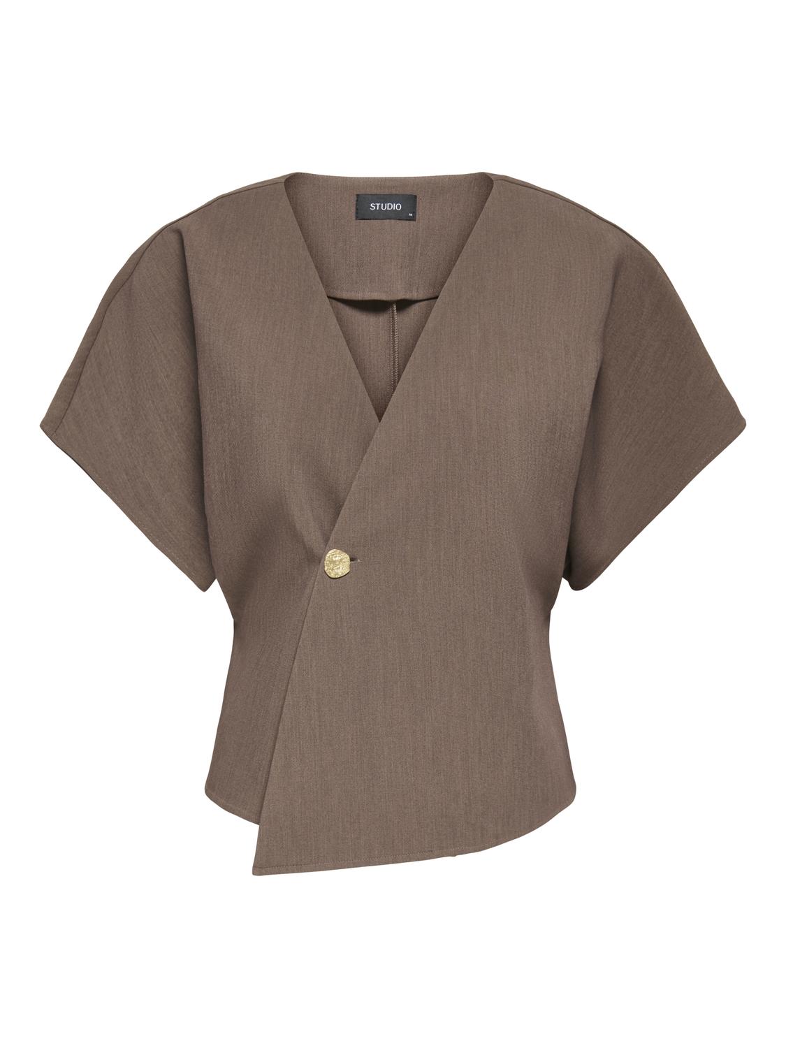 STUCASSIA S/S 1-BUTTON CARDIGAN WVN