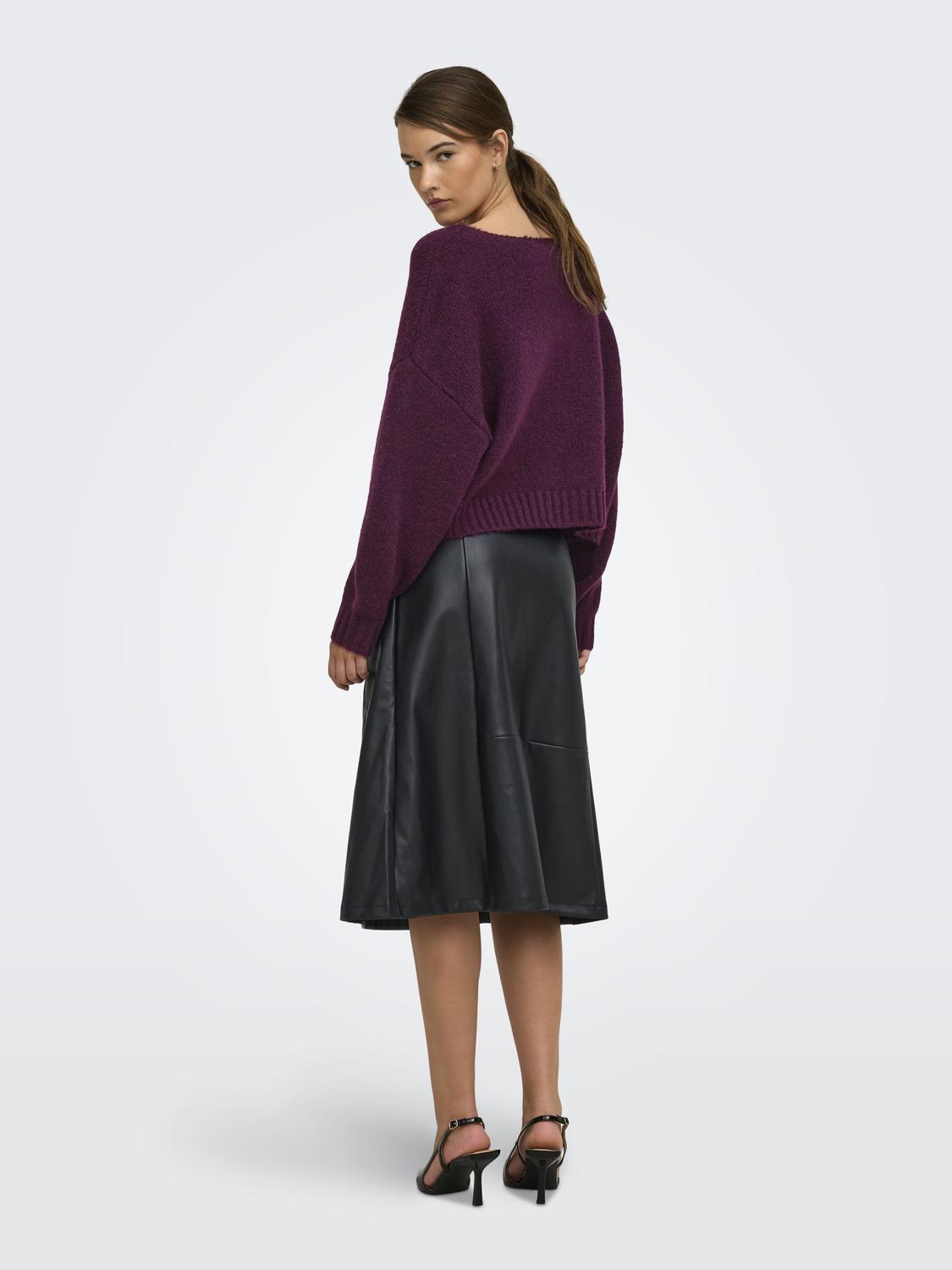 ONLFIBY MW FAUX LEATHER LONG SKIRT PNT - 2