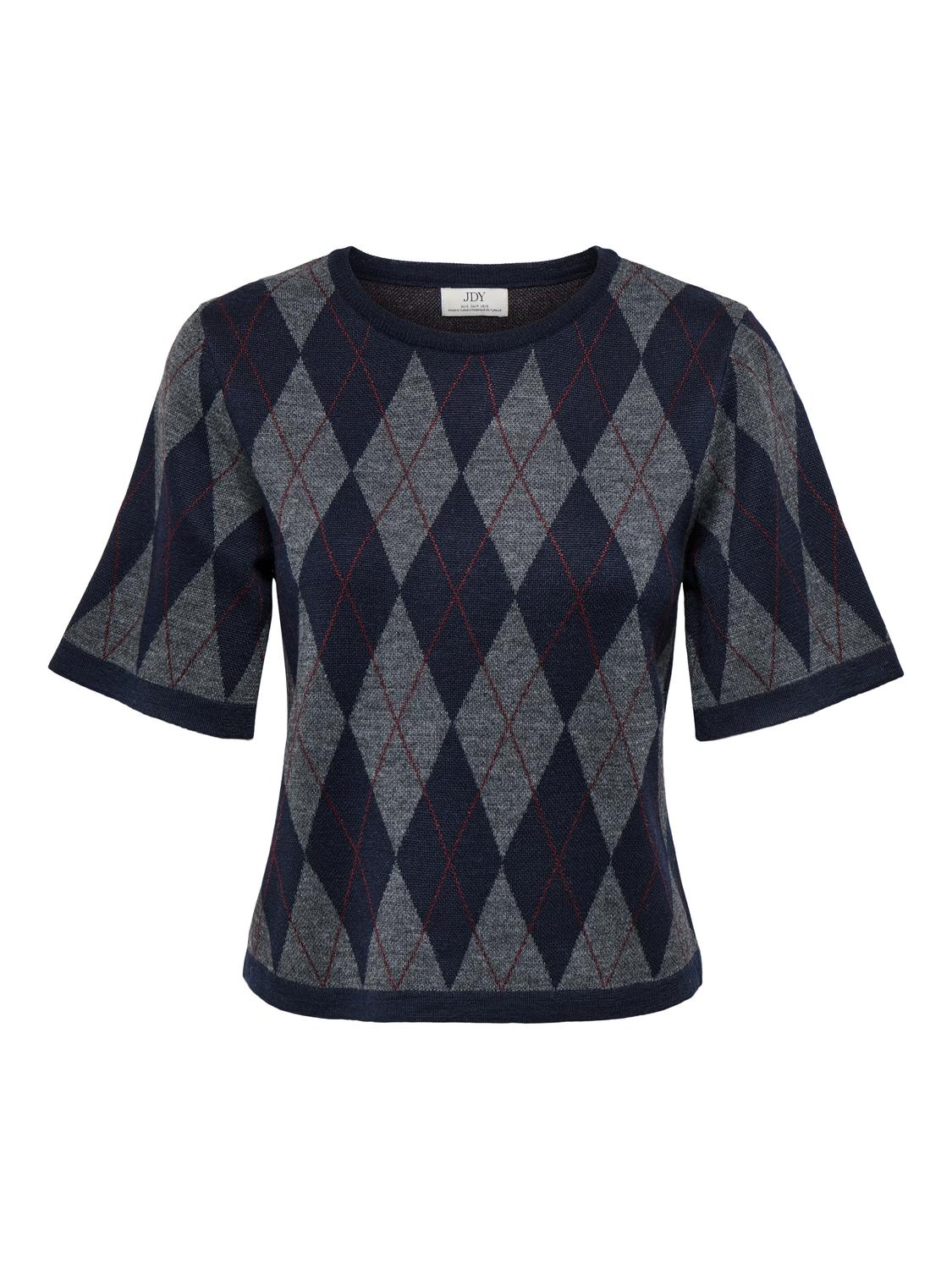 JDYMAGGY S/S ARGYLE  PULLOVER KNT NOOS - 3