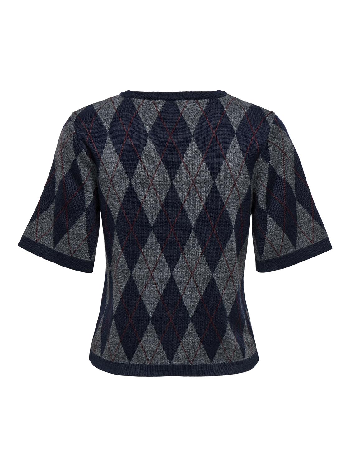 JDYMAGGY S/S ARGYLE  PULLOVER KNT NOOS - 7
