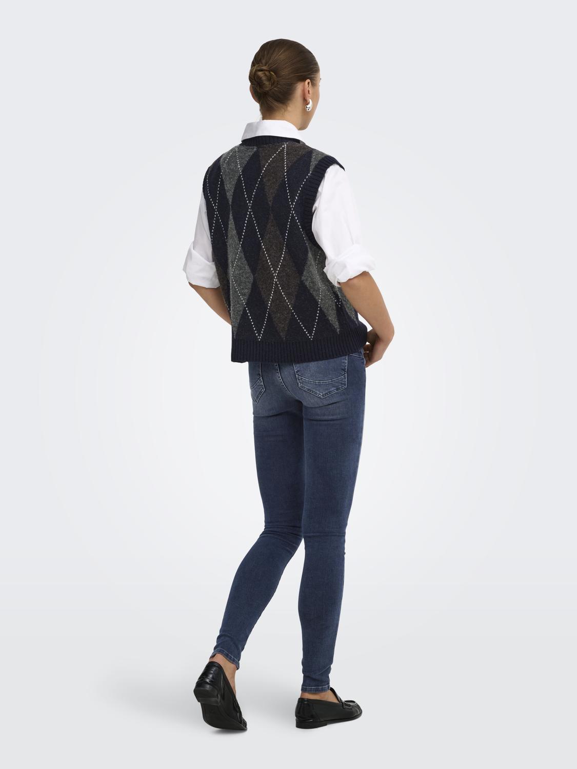 ONLRHOMBUS ARGYLE VEST KNT NOOS - 2