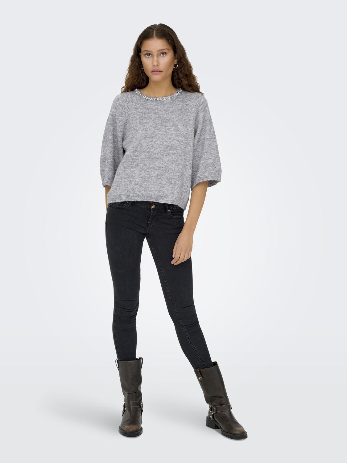 JDYALVA LIFE 3/4 EMBELLISH PULL KNT NOOS - 6