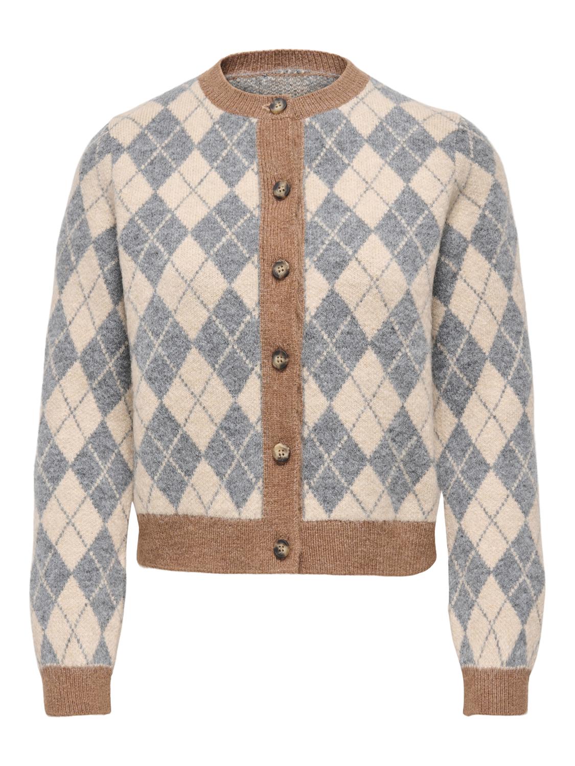 PGVIOLA L/S CHECK CARDIGAN KNT