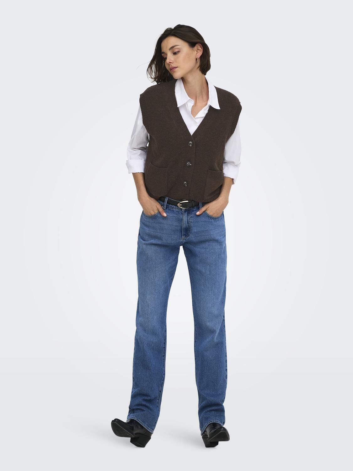 JDYSUPER S/L V-NECK VEST KNT NOOS - 4