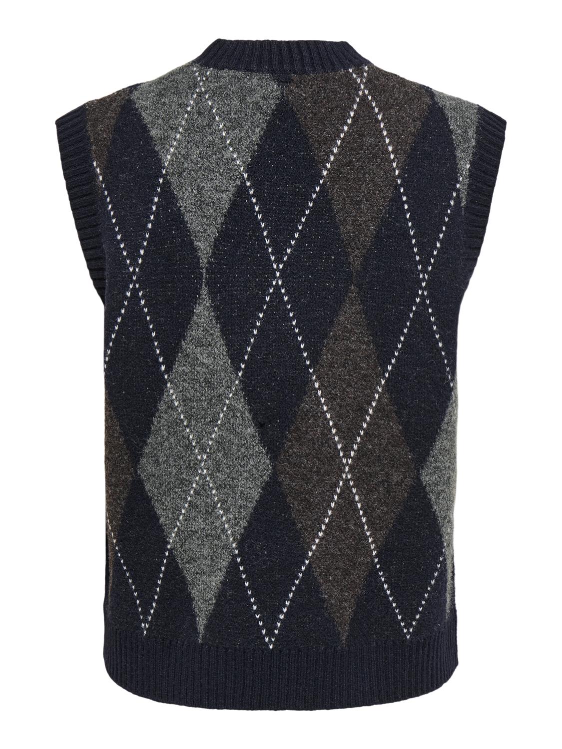ONLRHOMBUS ARGYLE VEST KNT NOOS - 7
