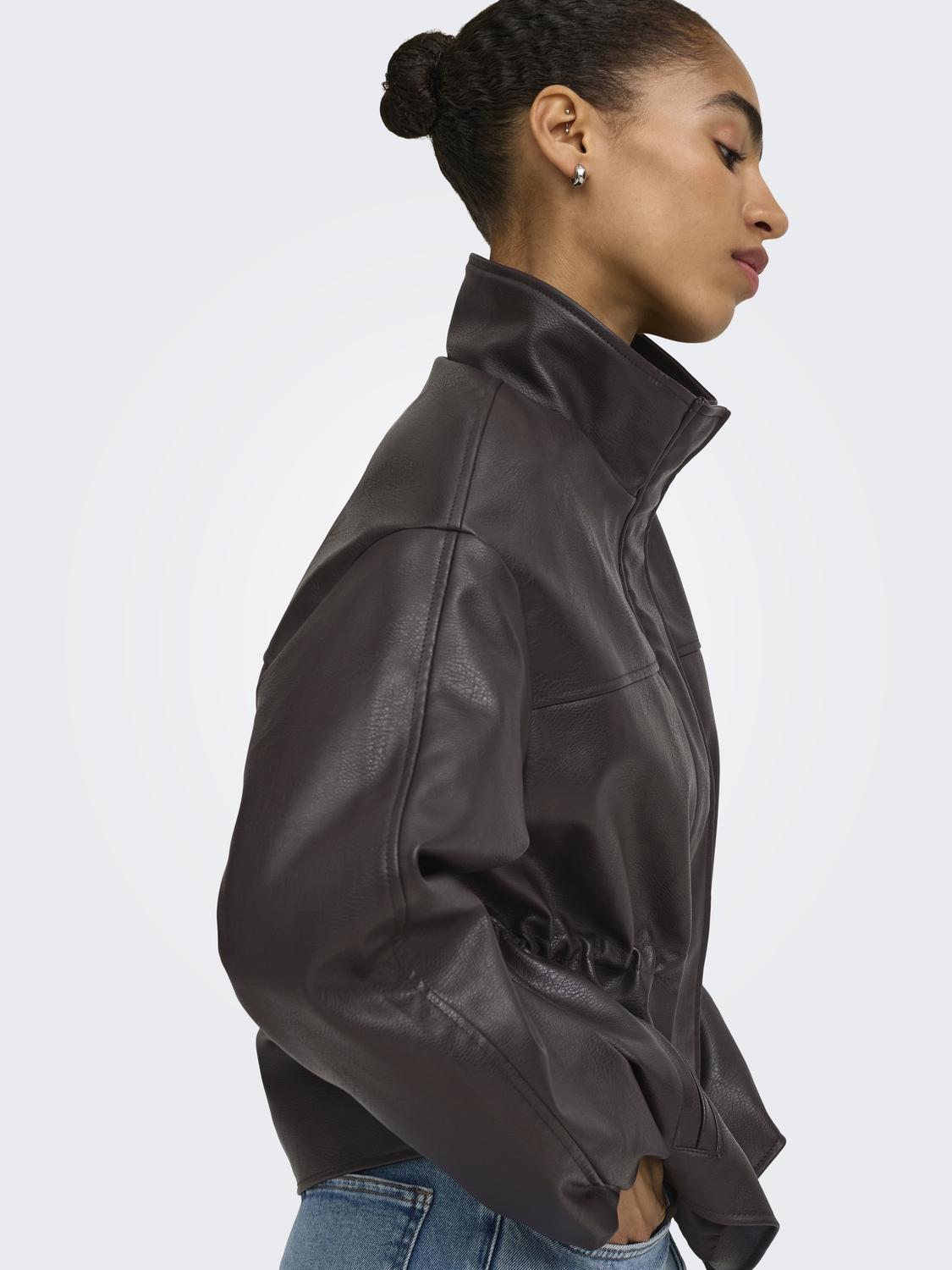 ONLROXY STRING FAUX LEATHER JACKET OTW - 4