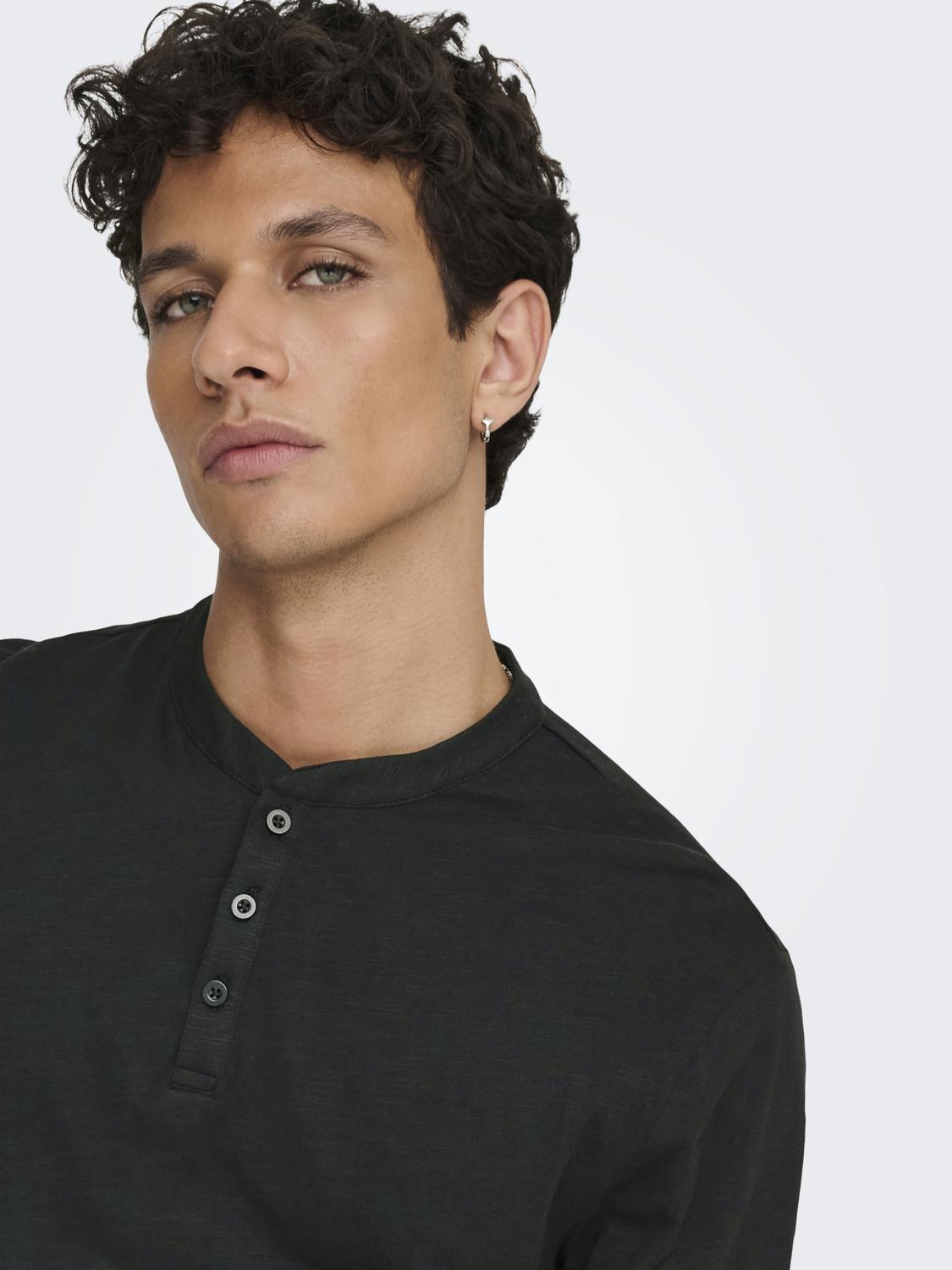 ONSBENNE HENLEY REG LS TEE VD - 5