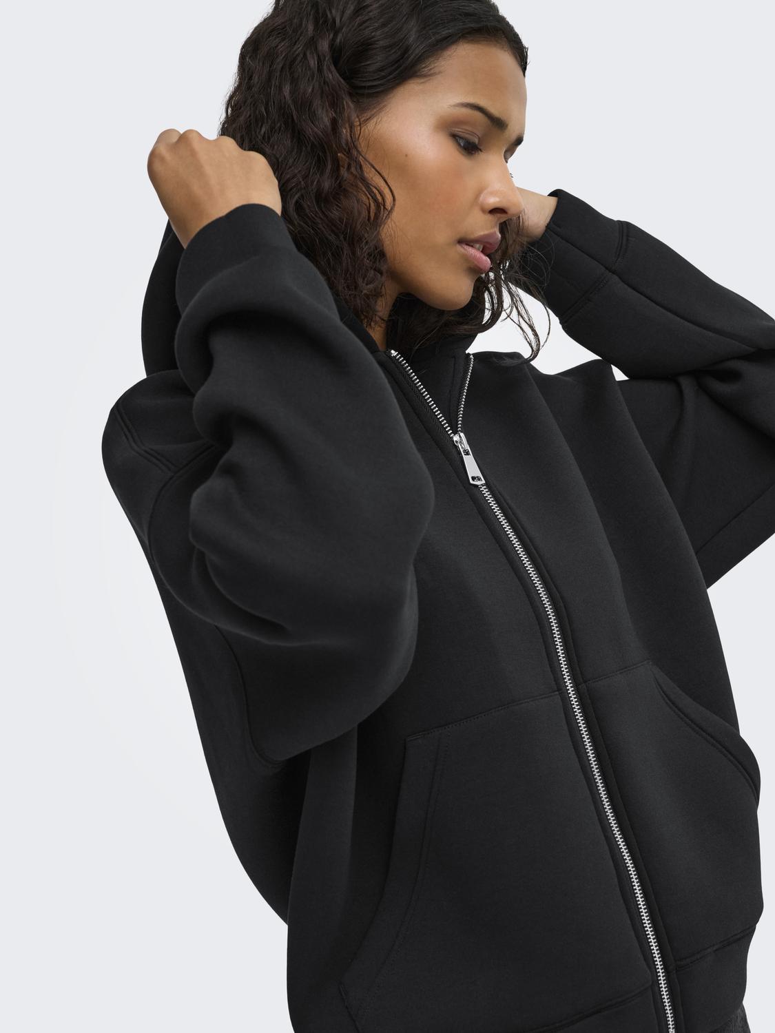 JDYSABRINA L/S SCUBA ZIP HOODIE JRS NOOS - 5