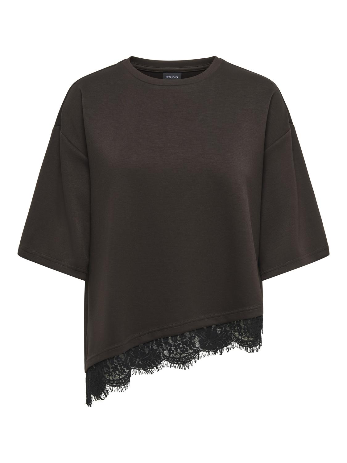 STUMATO S/S LACE ASYM TEE SWT