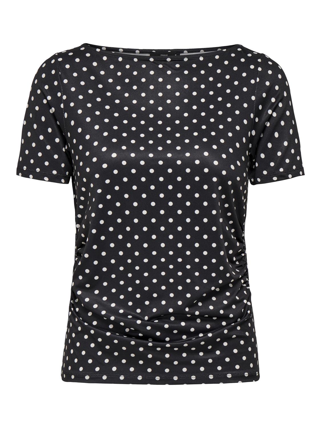 PGLONE DOT S/S BOATNECK TOP JRS