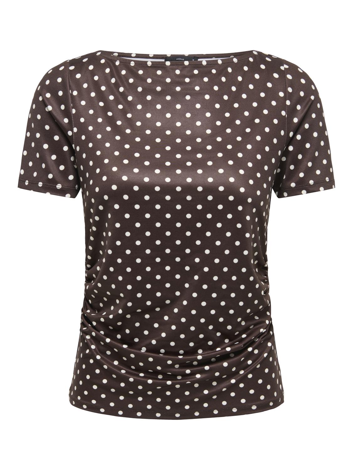 PGLONE DOT S/S BOATNECK TOP JRS