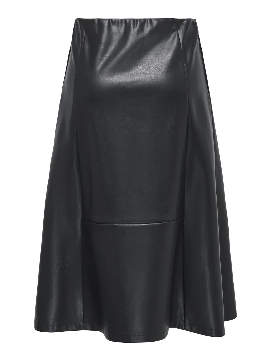 ONLFIBY MW FAUX LEATHER LONG SKIRT PNT - 7