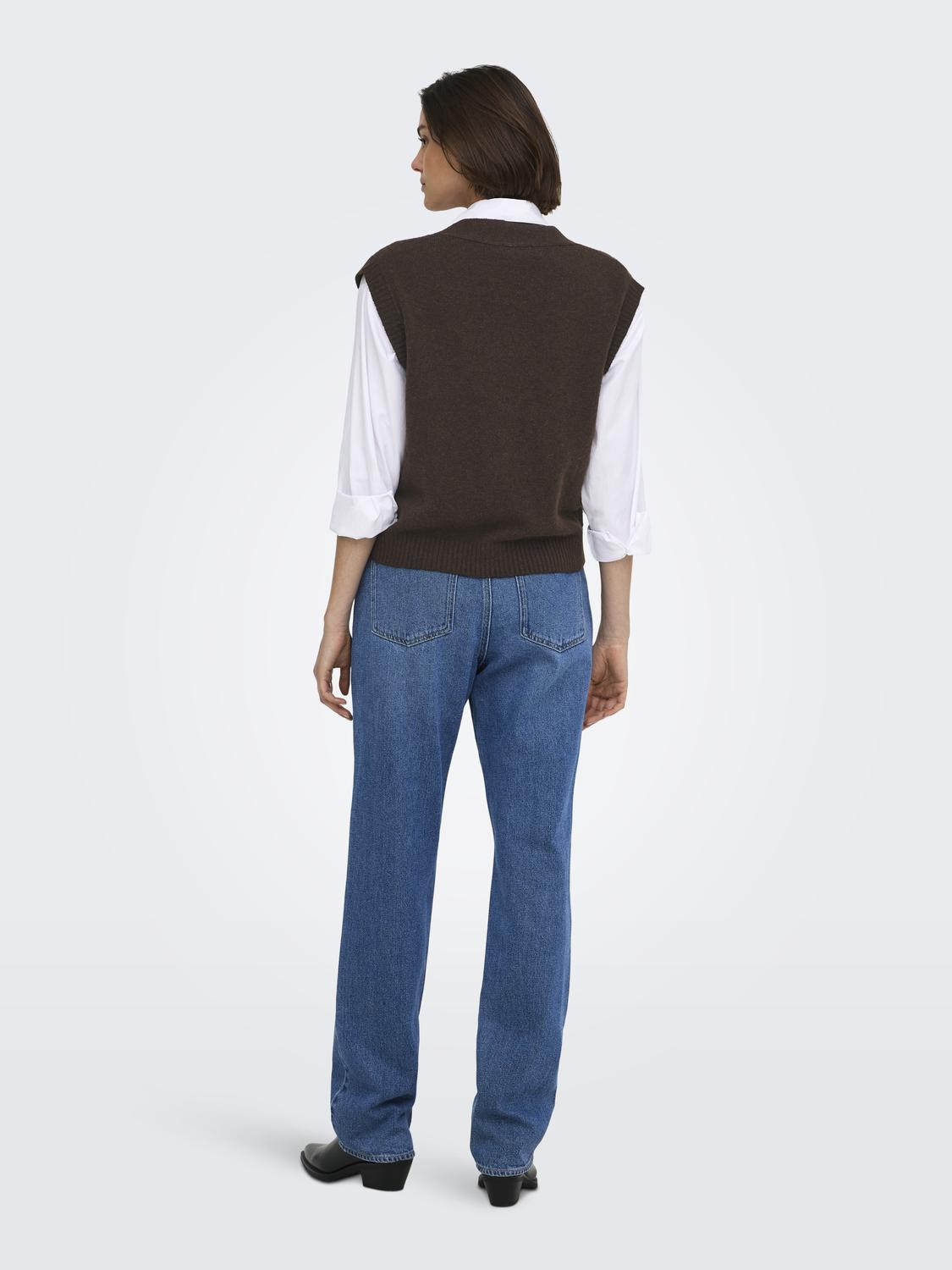 JDYSUPER S/L V-NECK VEST KNT NOOS - 2