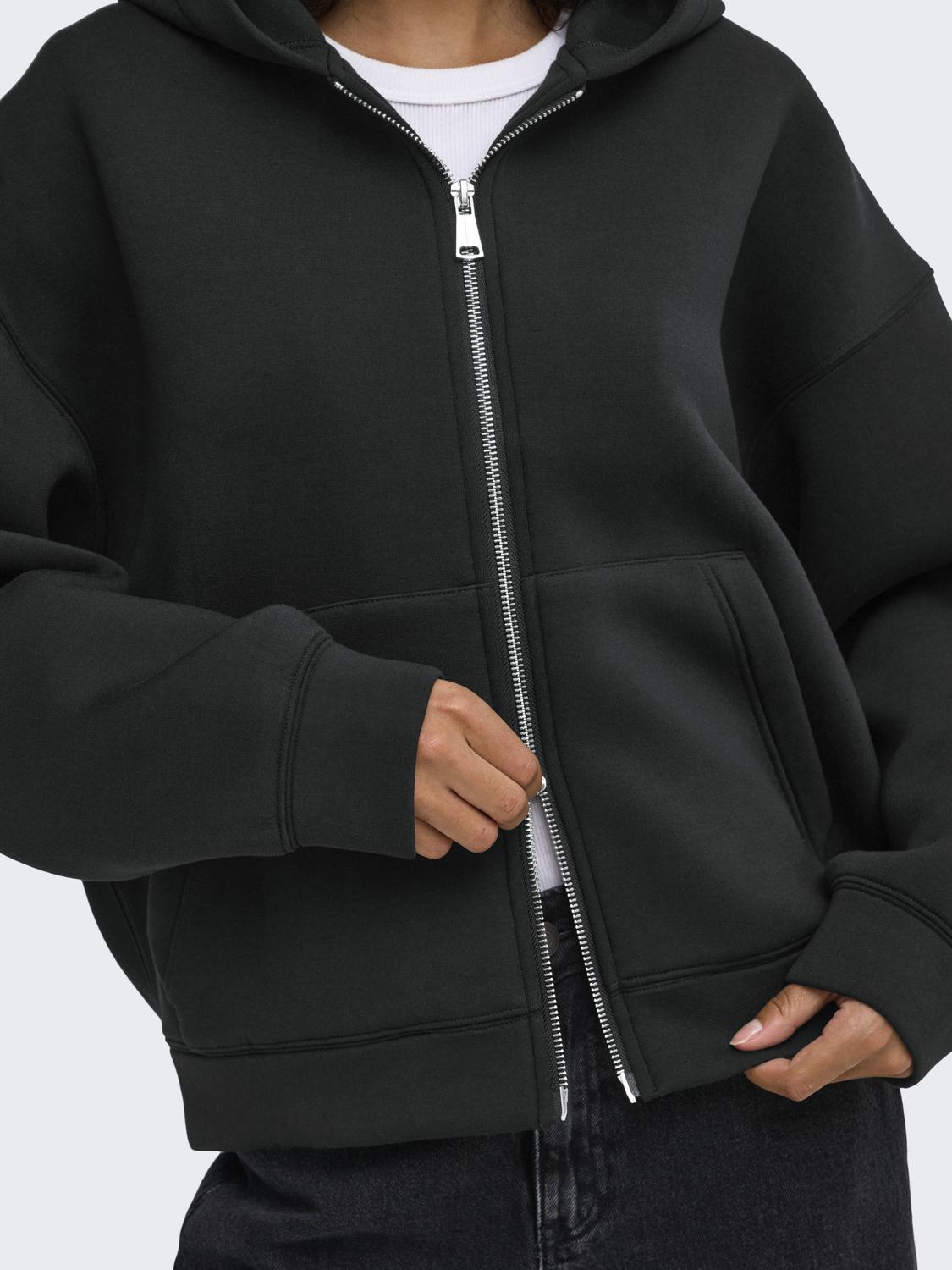 JDYSABRINA L/S SCUBA ZIP HOODIE JRS NOOS - 4