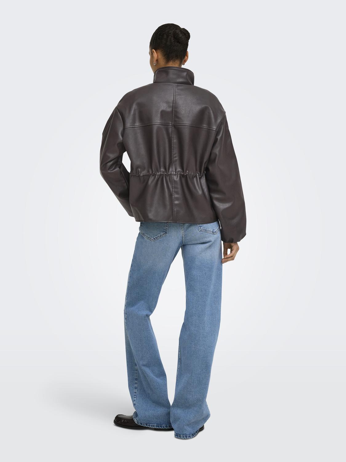 ONLROXY STRING FAUX LEATHER JACKET OTW - 2