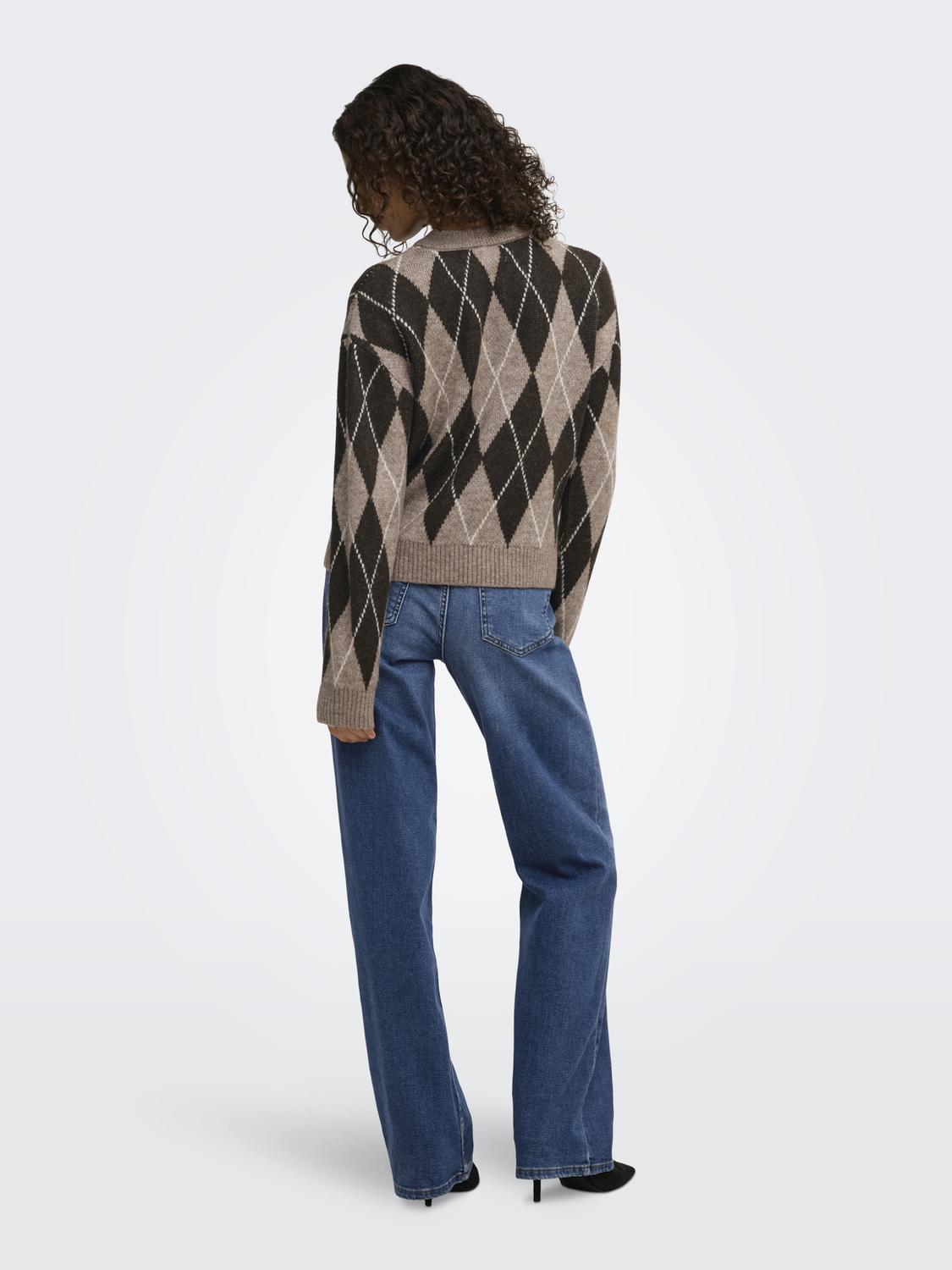 JDYBIANKA L/S ARGYLE PULLOVER KNT NOOS - 2