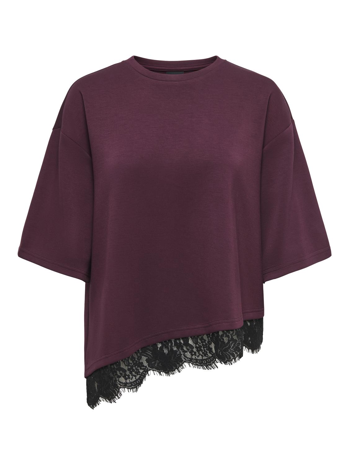 STUMATO S/S LACE ASYM TEE SWT
