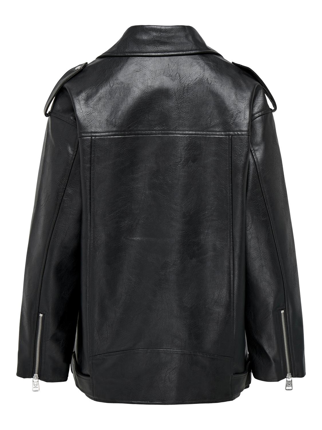 -ONLVERA FAUX LEATH LONG BIKER OTW - 7