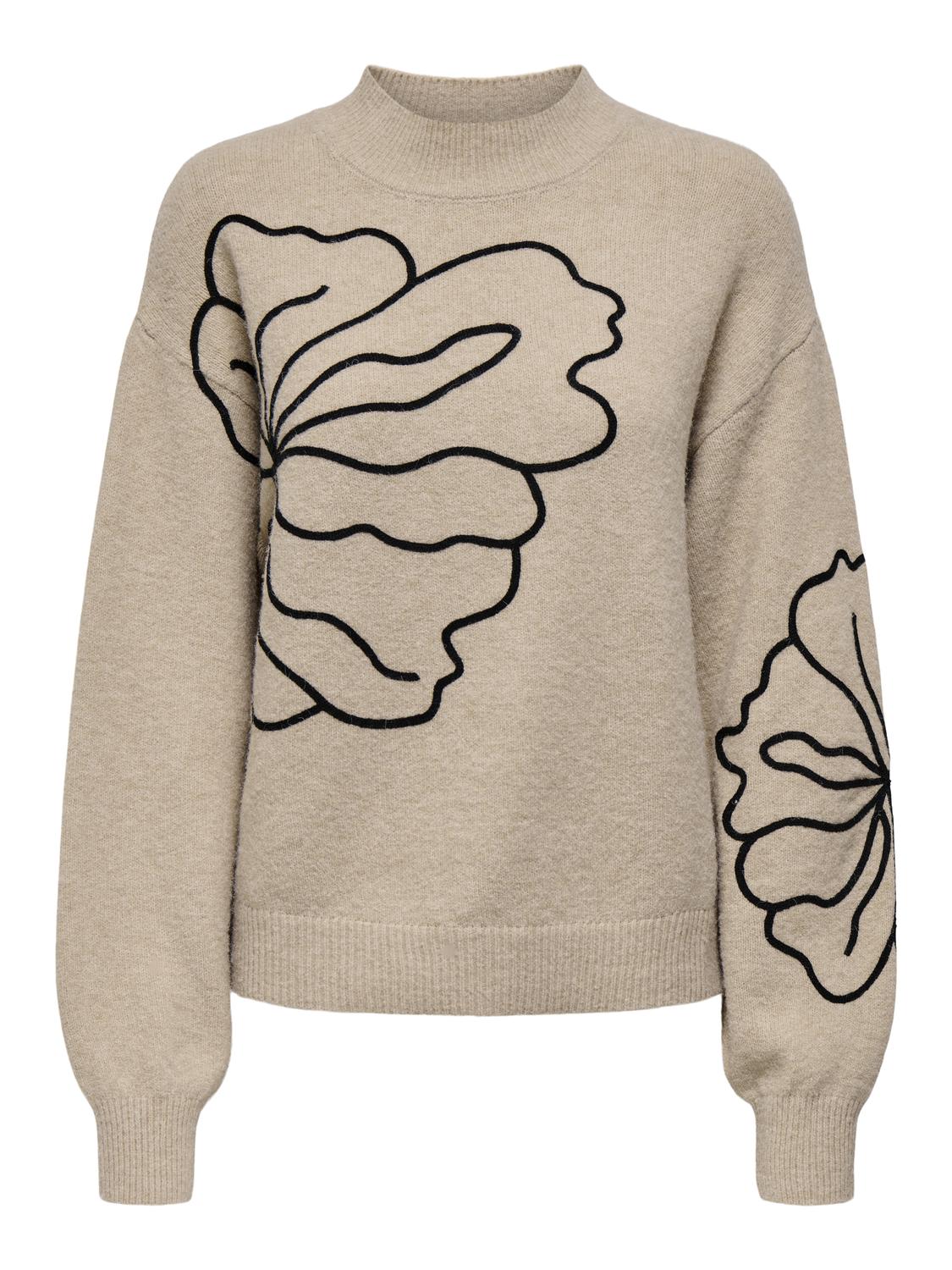 JDYJELLA L/S FLOWER PULLOVER KNT NOOS - 3