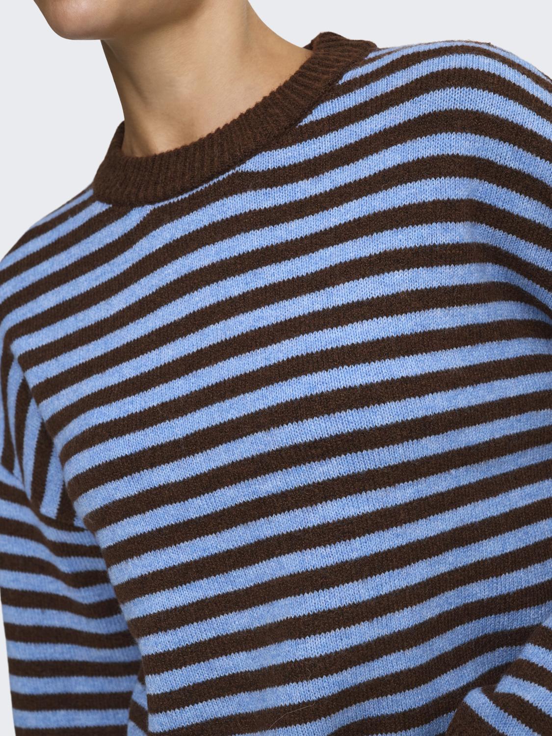 ONLALIVIA LS O-NECK STRIPE CS KNT - 4