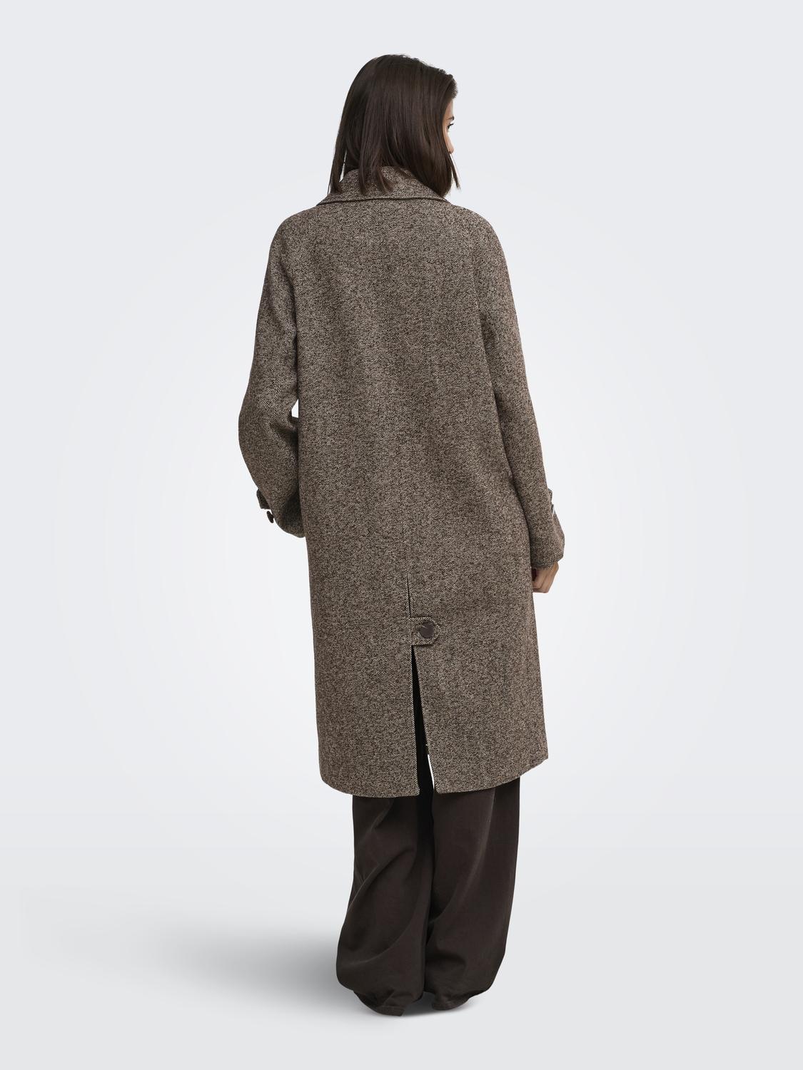 JDYVINGA HERRINGBONE LONG COAT OTW YFM - 2