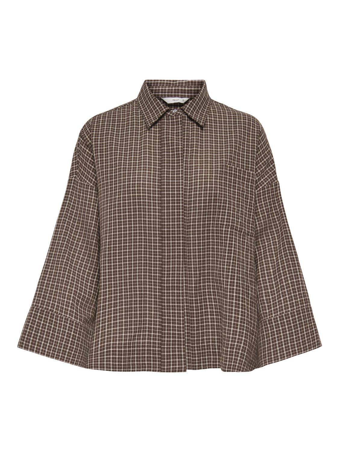 PGMADDI 7/8 LOOSE CHECK SHIRT WVN