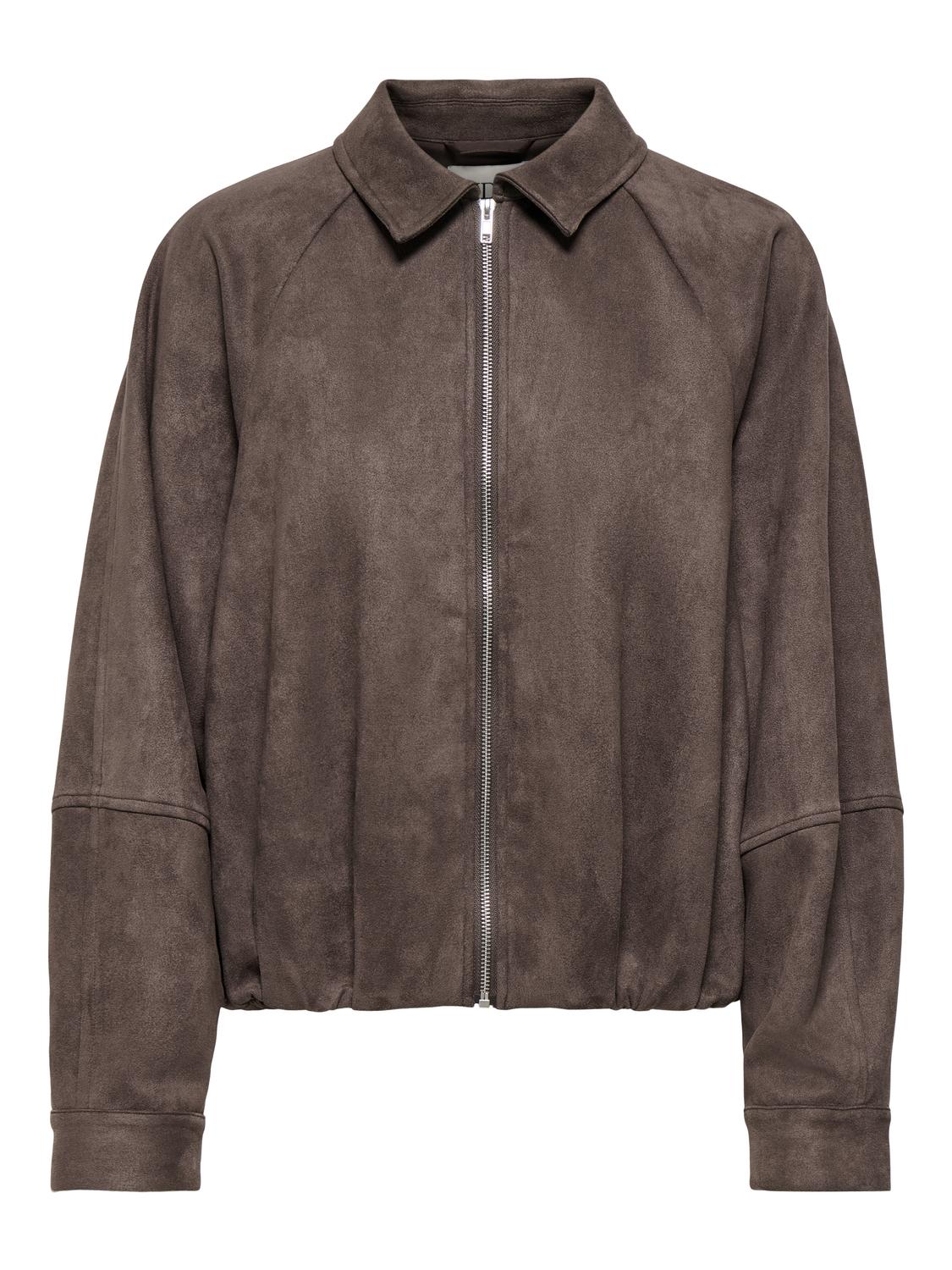 JDYCORA L/S FAUX SUEDE BOMBER PNT