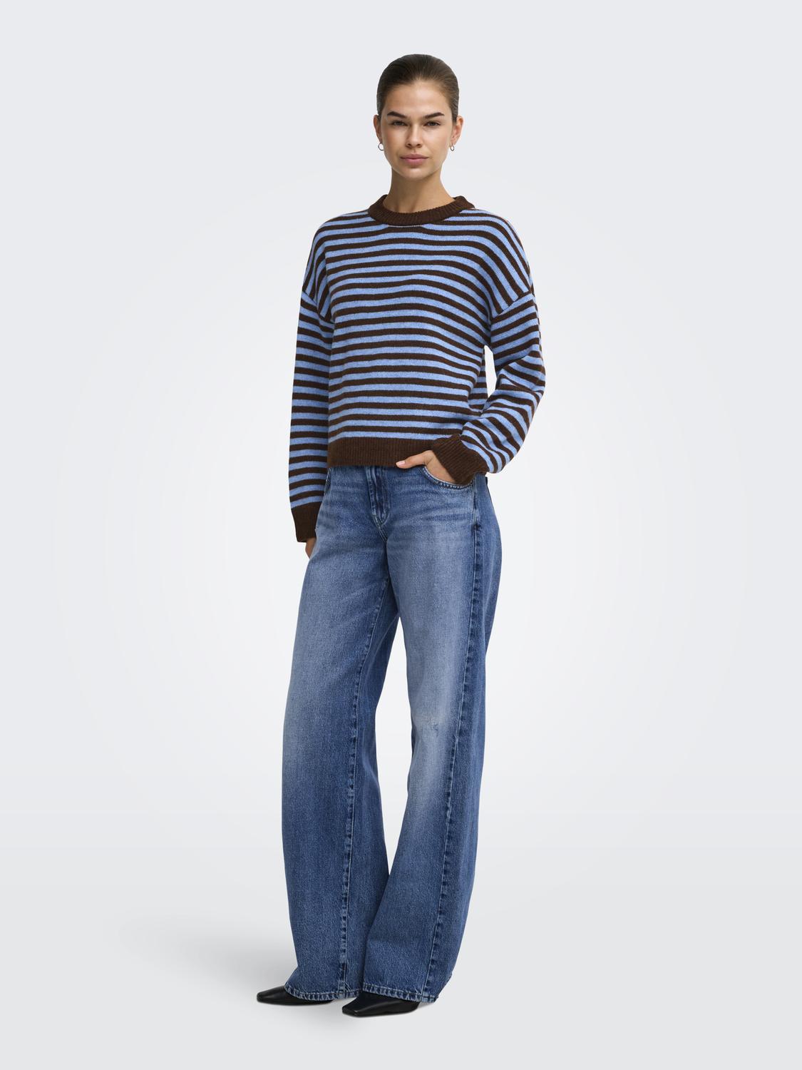 ONLALIVIA LS O-NECK STRIPE CS KNT - 6
