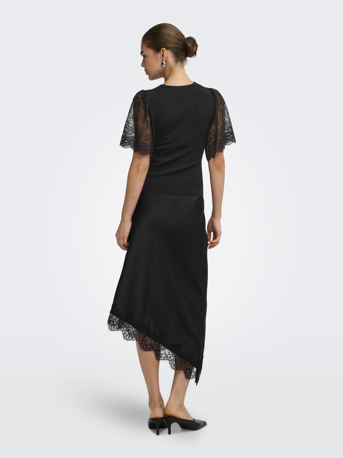 ONLCOPRA SS O-NECK WOVEN MIX EX KNT - 2