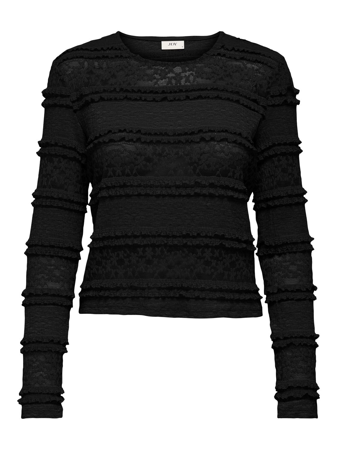 JDYSARAH L/S LACE TOP JRS NOOS - 3