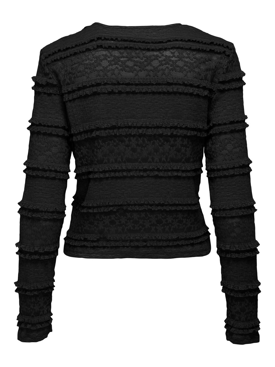JDYSARAH L/S LACE TOP JRS NOOS - 7