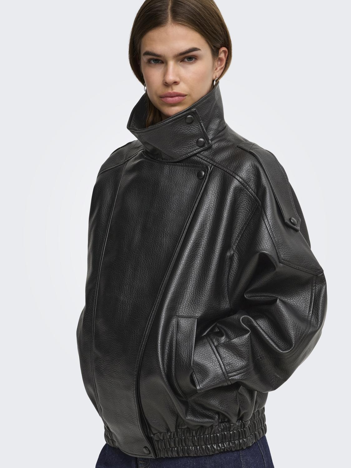 ONLEDEN FAUX LEATHER OVZ JACKET OTW - 5