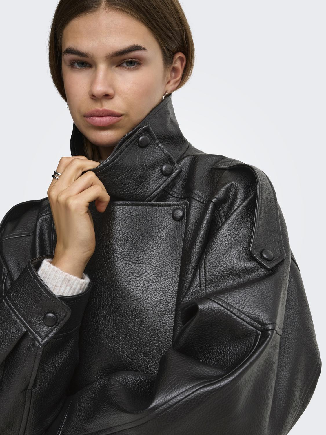 ONLEDEN FAUX LEATHER OVZ JACKET OTW - 4