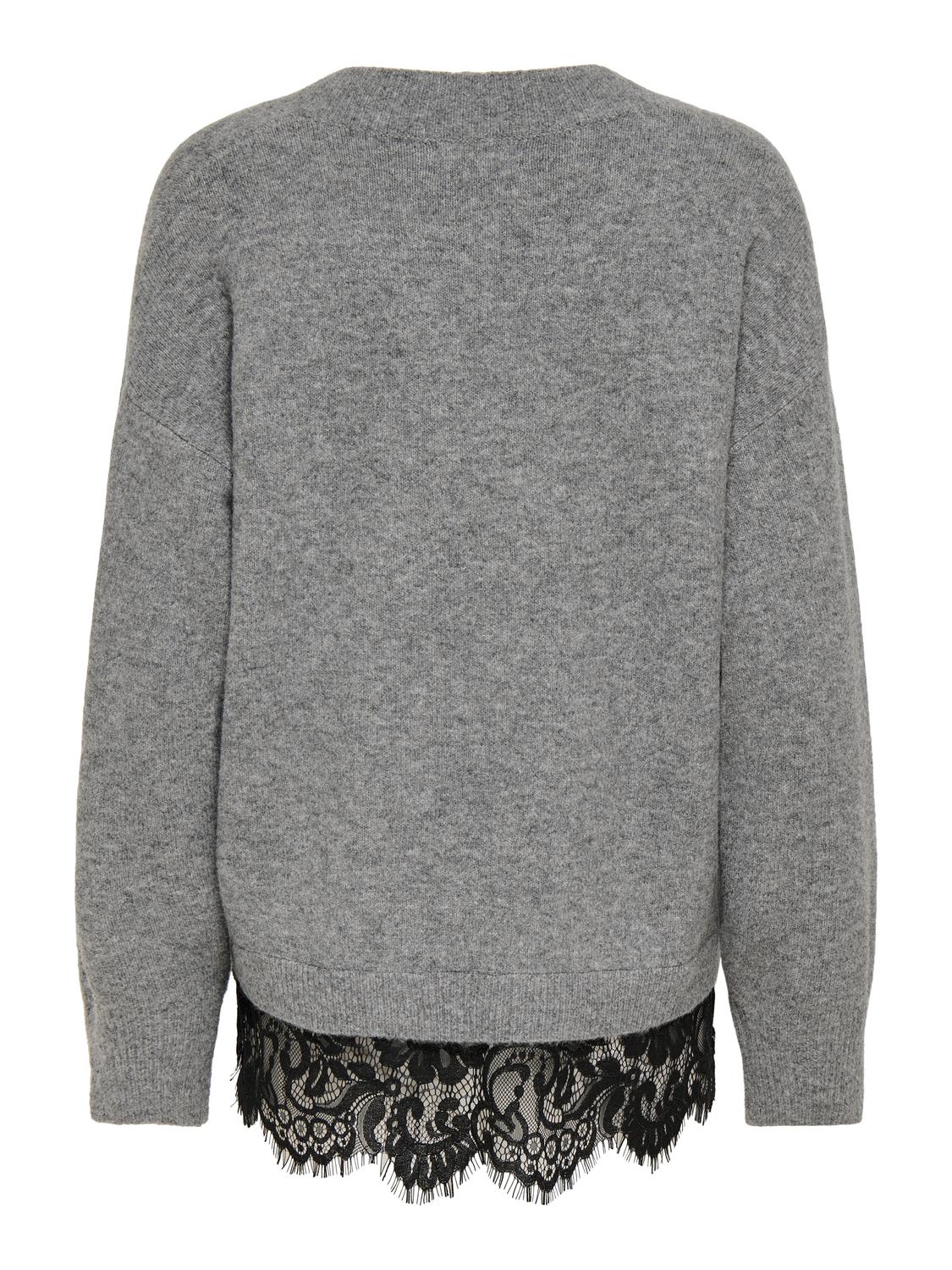STUELLINOR L/S V-NECK LACE PULLOVER KNT - 3