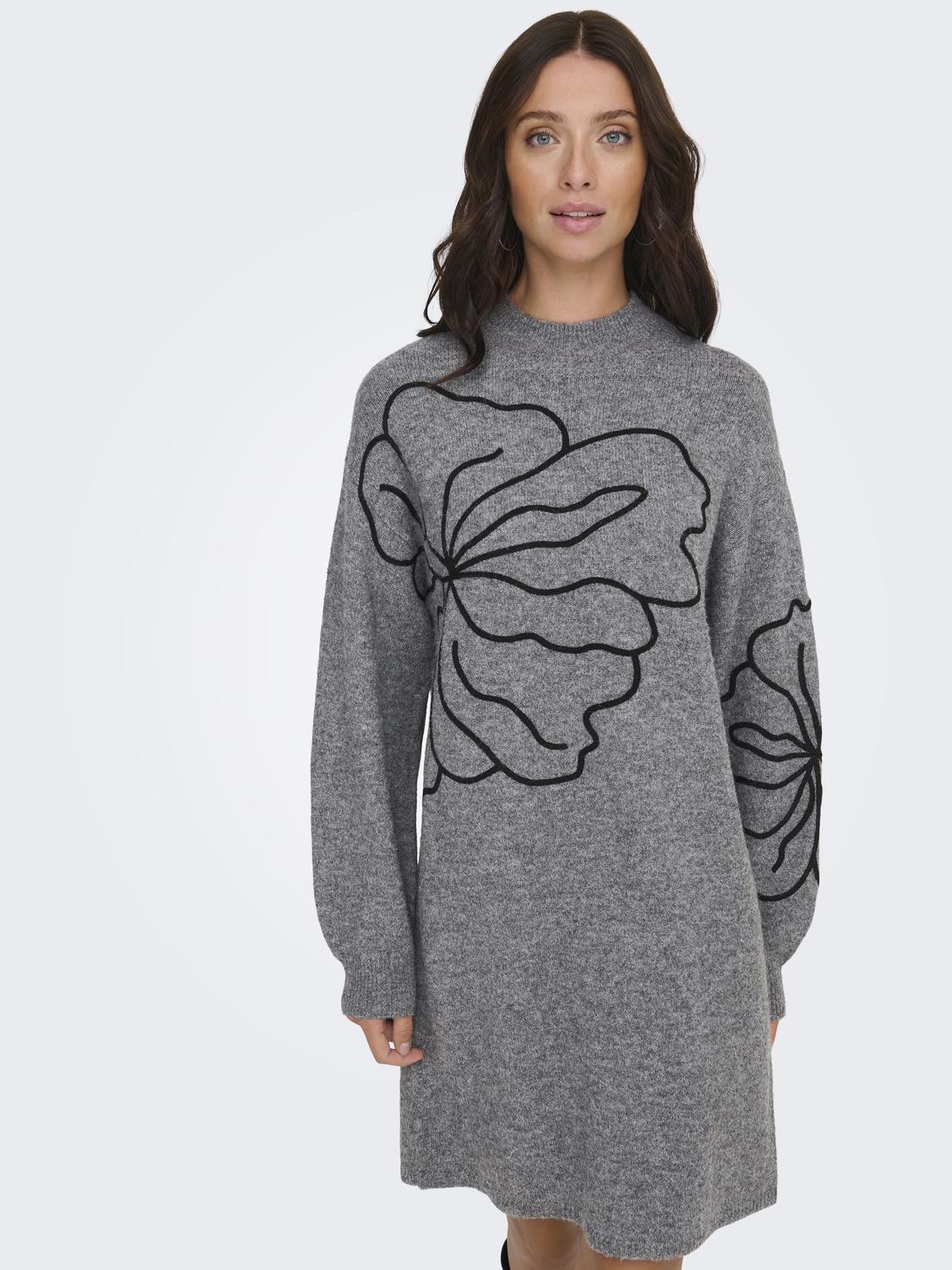JDYJELLA L/S FLOWER DRESS KNT - 4