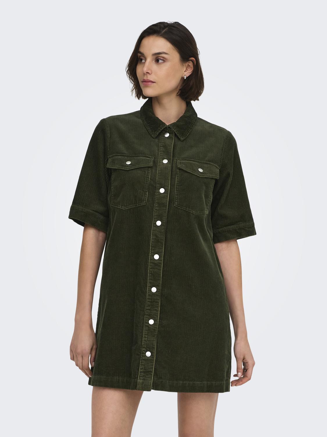 JDYSHIRAZ S/S BUTTON DRESS PNT NOOS