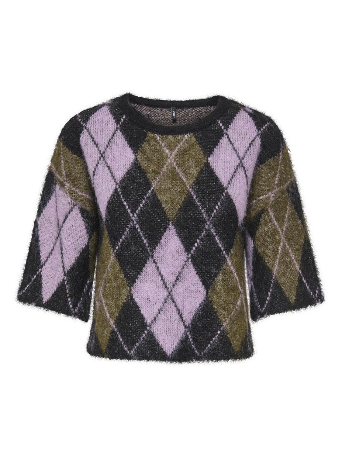 ONLNOEME SS PATTERN O-NECK KNT - 3