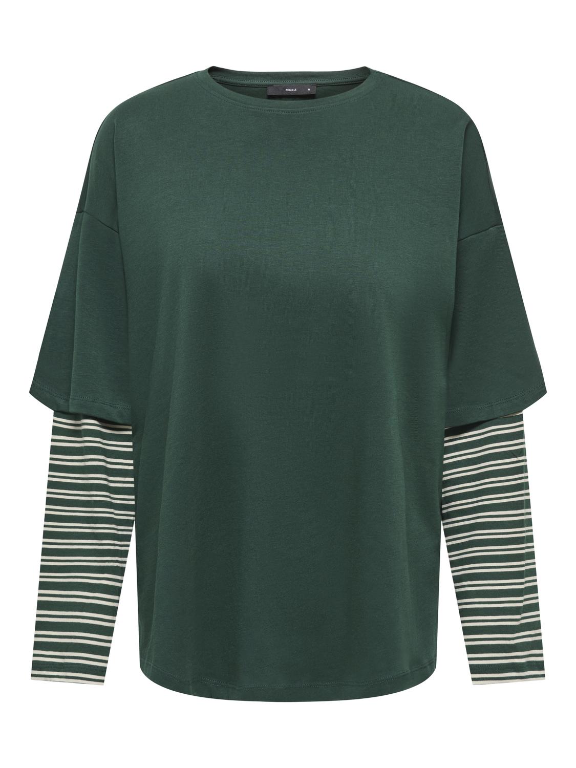 PGMALINA L/S STRIPE DETAIL TOP JRS