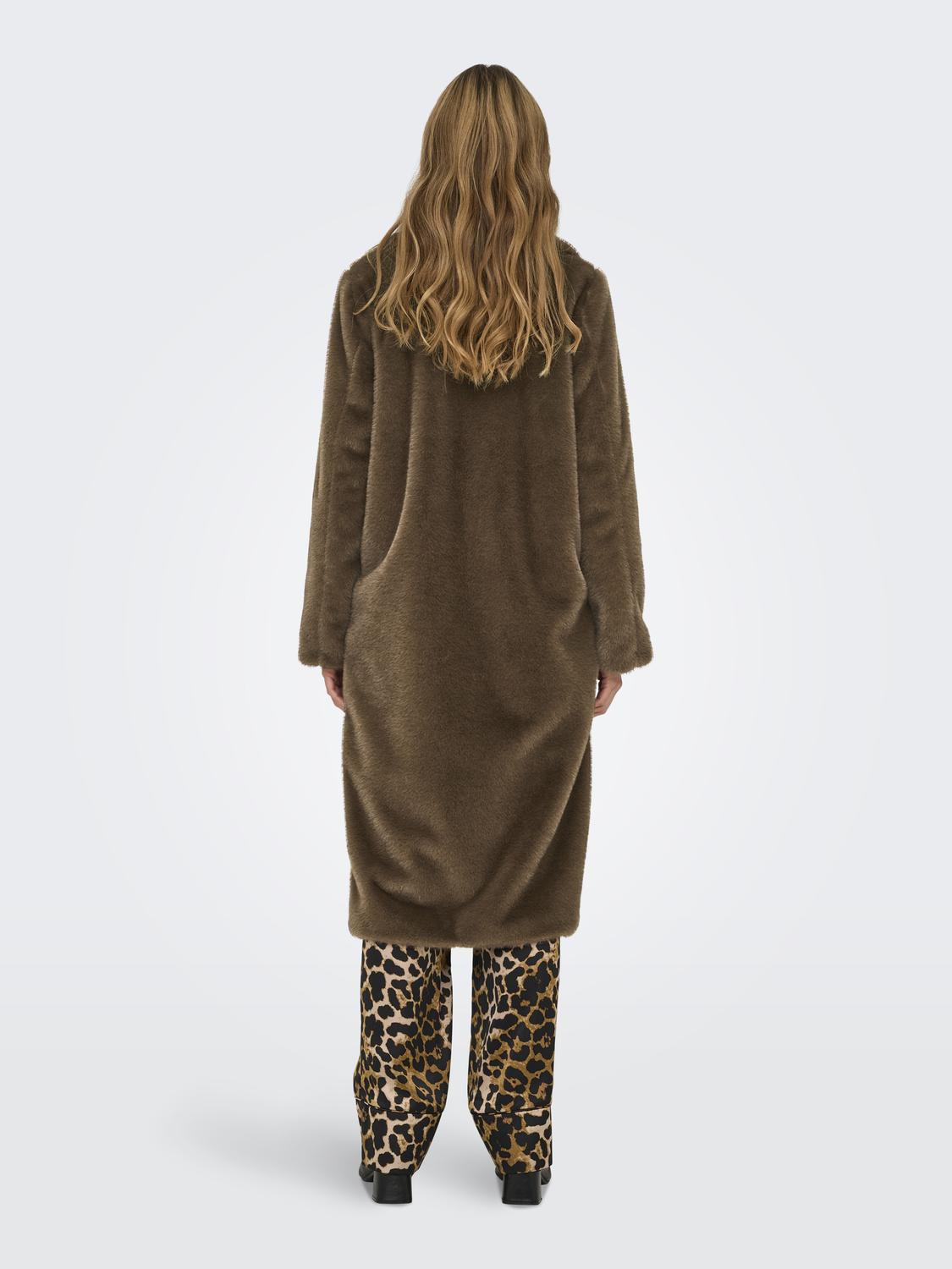 ONLMEAGAN FUR COAT OTW - 2