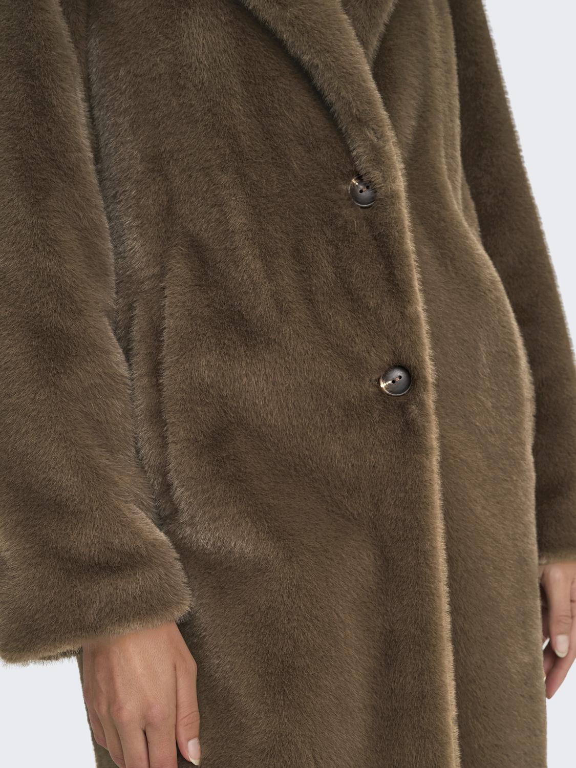 ONLMEAGAN FUR COAT OTW - 5