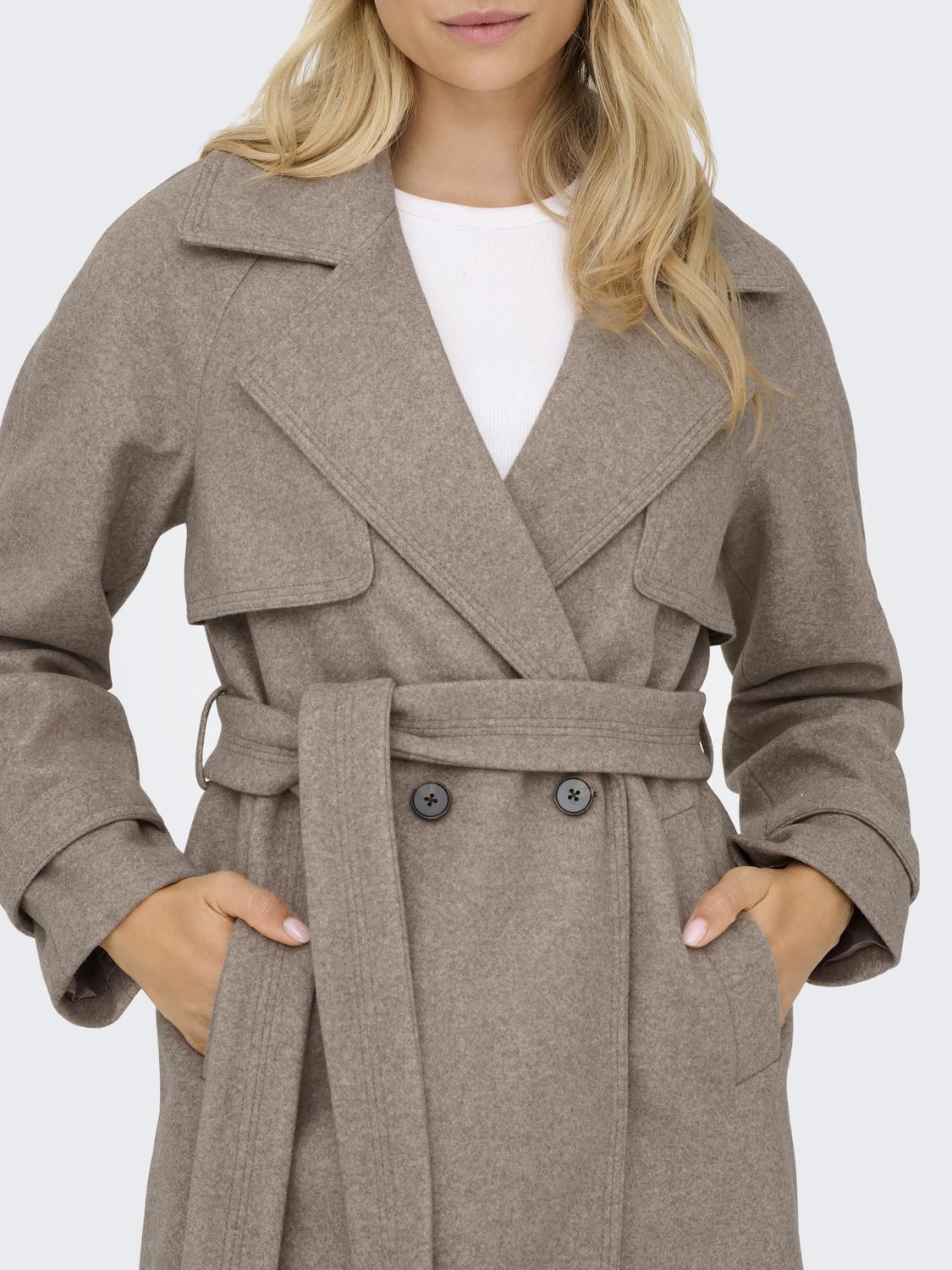 ONLLAURA BELTED LONG COAT OTW UG - 5