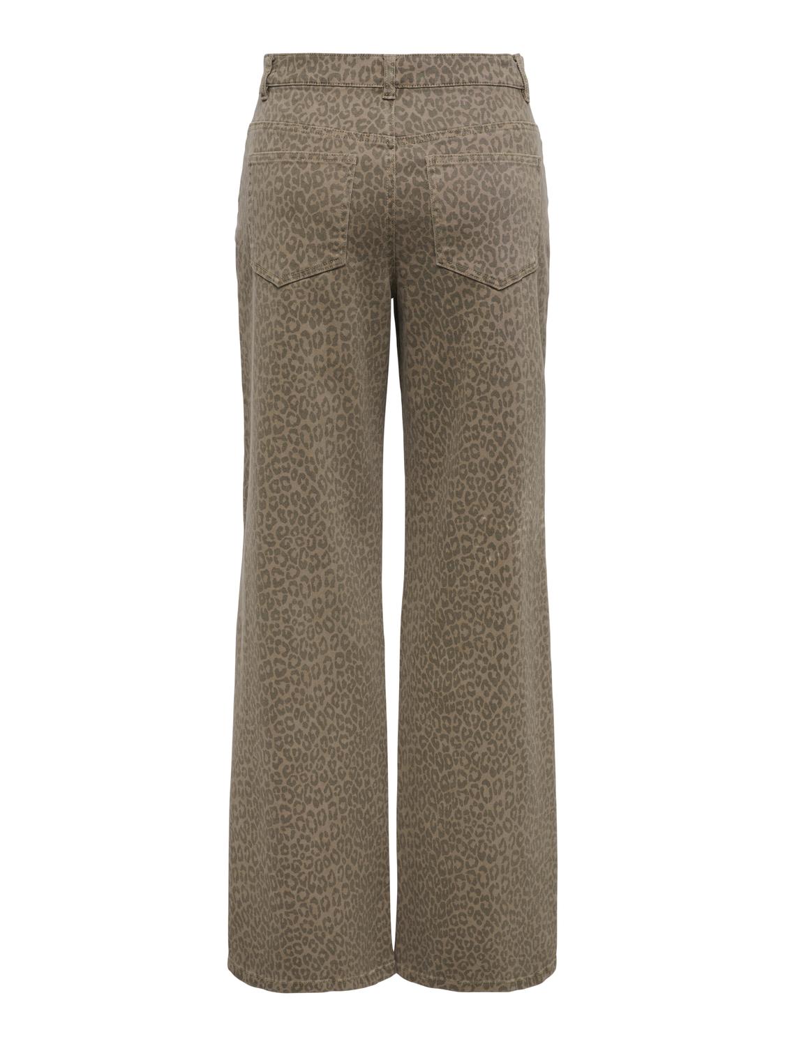 ONLMADISON HW WIDE ANIMAL PANT PNT - 3