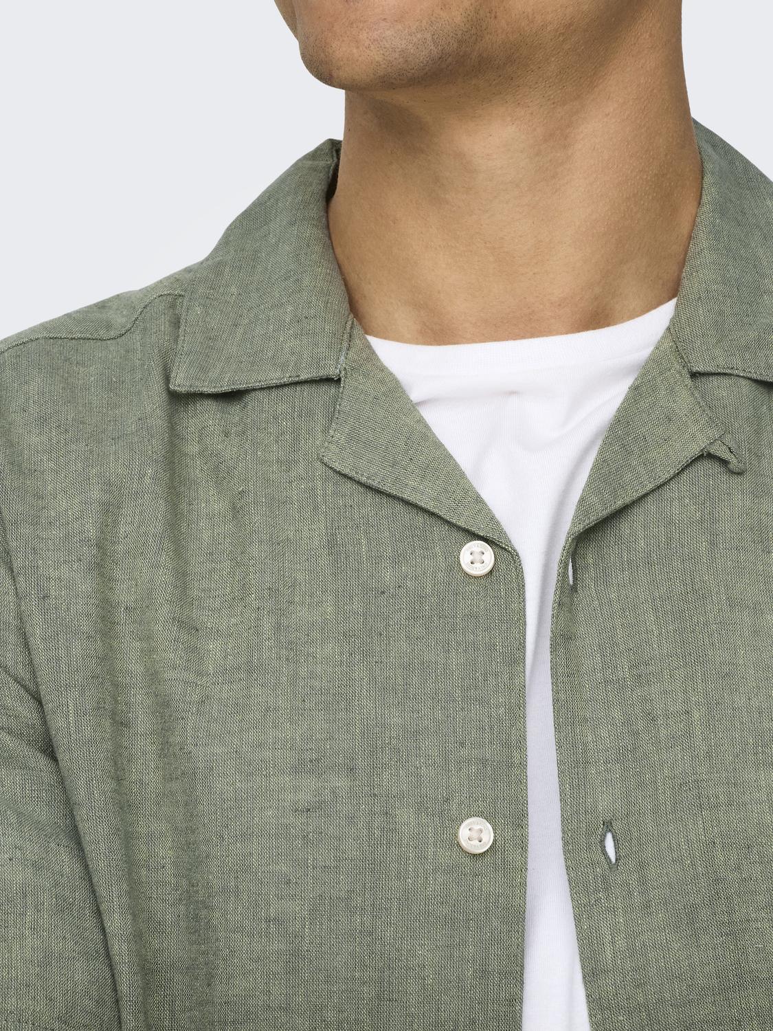 ONSCAIDEN SS SOLID RESORT LINEN NOOS - 5